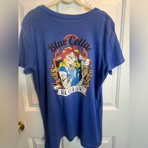 Next Level Apparel Blue Graphic Tee